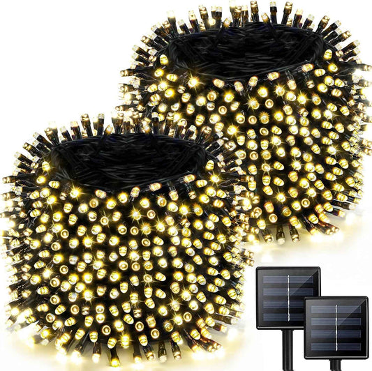 Lumivox SolarGlow – Cool White Solar String Lights, Clean Modern Lighting for Minimalist Spaces