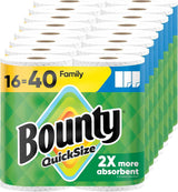 Bounty Quick-Size Paper Towels for Home Office and Desk Cleanups, 2X Absorbent Sheets That Keep Your Workspace Focused