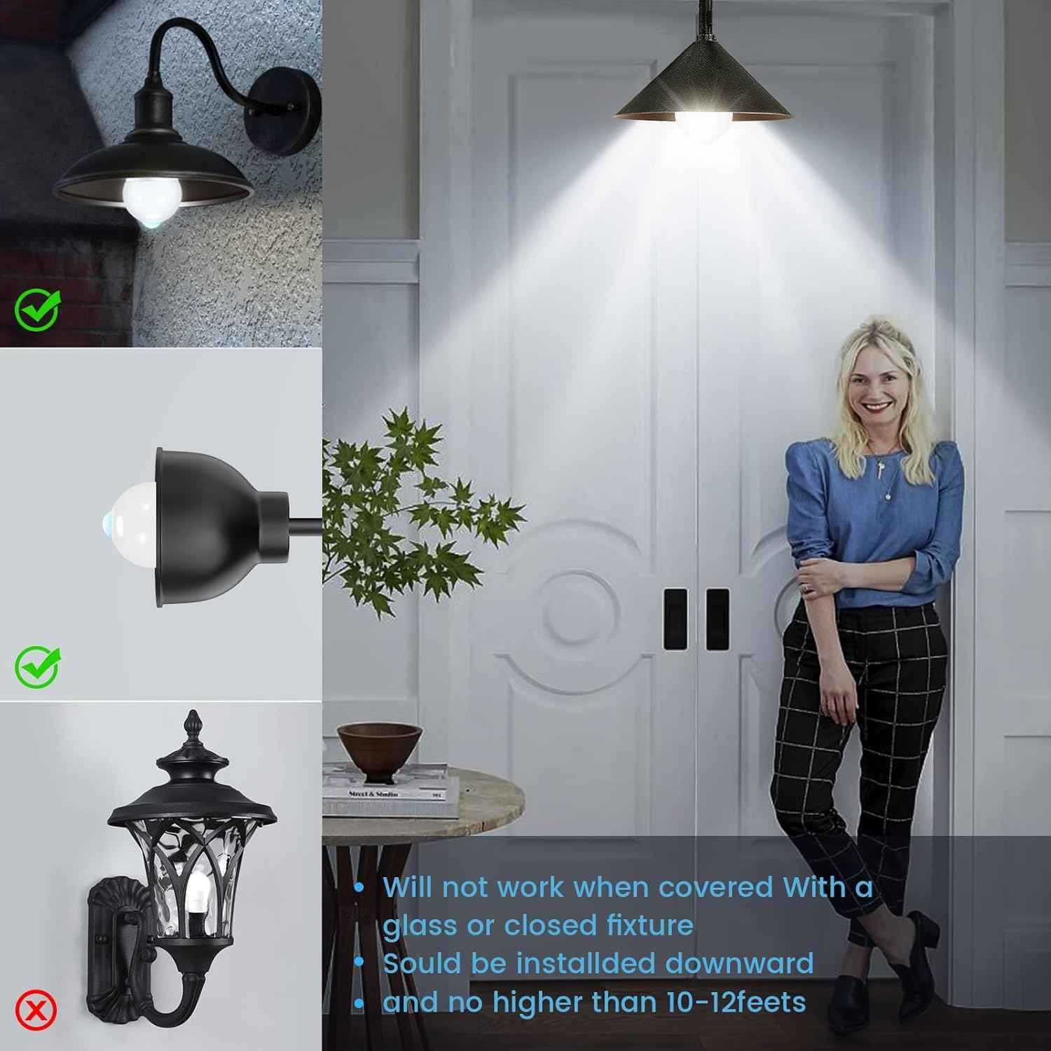 LumifyHome Motion Sensor Bulb – Weather Ready Porch and Garage Light, No Electrician