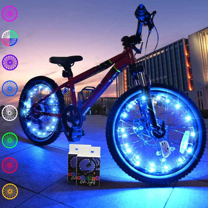 TINANA LED Bike Spoke Lights – All-Weather Wheel Lights for Rain, Snow, and Late-Afternoon Rides