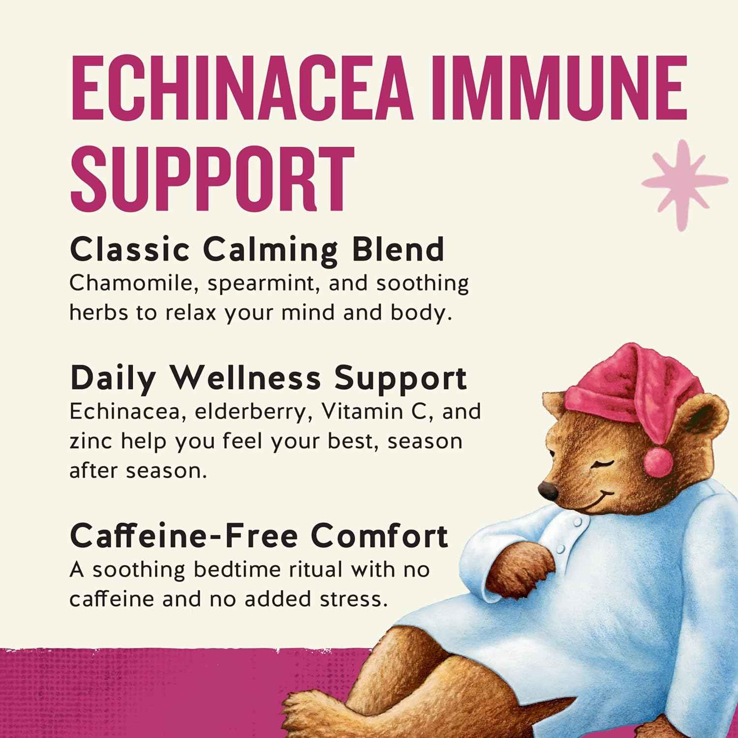 Celestial Seasonings Sleepytime Wellness Herbal Tea – Chamomile Immune Cup for Self-Care Evenings