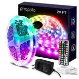 PHOPOLLO Bluetooth LED Strip Lights – Relaxing Bedroom Mood Lighting with Headache Relief Colors