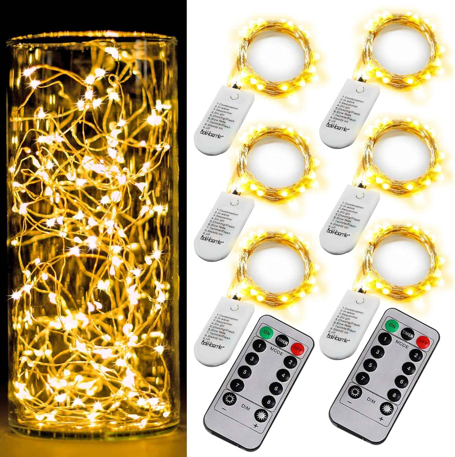 Brightown Silver Wire Fairy Lights – Minimalist Bedroom Decor with Invisible Cord Design