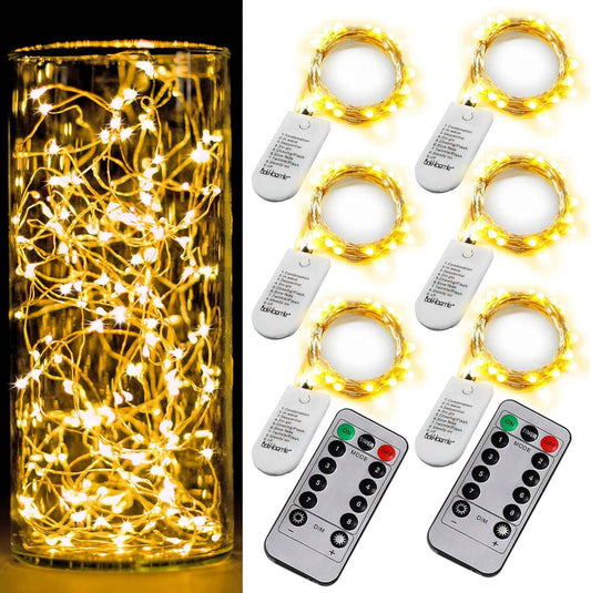 Brightown Silver Wire Fairy Lights – Minimalist Bedroom Decor with Invisible Cord Design