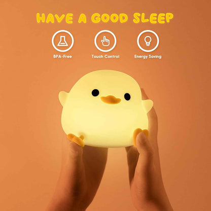 UNEEDE Cute Bean Animal Night Light – Flameless Silicone Lamp for Kids' Room and Bedroom, Cool-to-Touch Safe Bedside Light