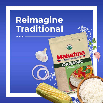 Mahatma Organic White Rice, 2lb – Everyday Family Dinner Side Dish Staple