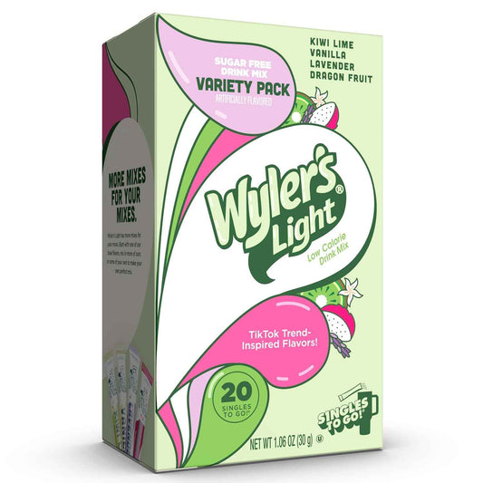 Wyler's Watertok Fun Flavors – Quick Hydration Packets to Drink More Water During the Workday, 20 Singles