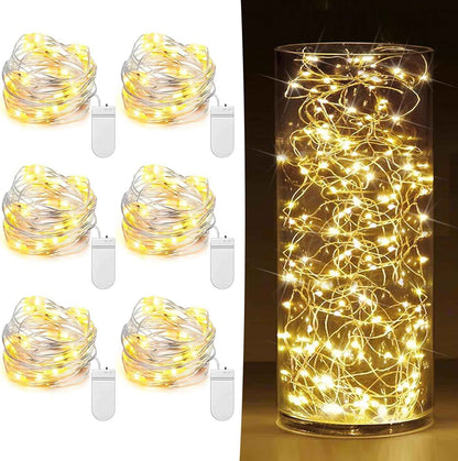 Lumoonos Starry String Lights – Ambient Living Room Accent for Bookshelves, Headboards, and Nooks