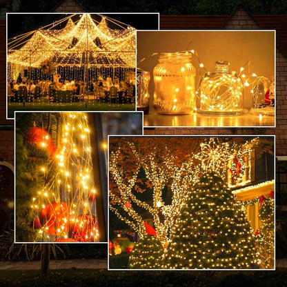 Lumify 200 LED Solar String Lights – Clean Minimalist Home Lighting with Hidden Copper Wire