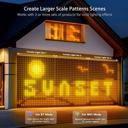 AuroraGlow LED Curtain Lights – Unique Birthday Gift for Women and Mom, 200+ Scene Modes Party Backdrop