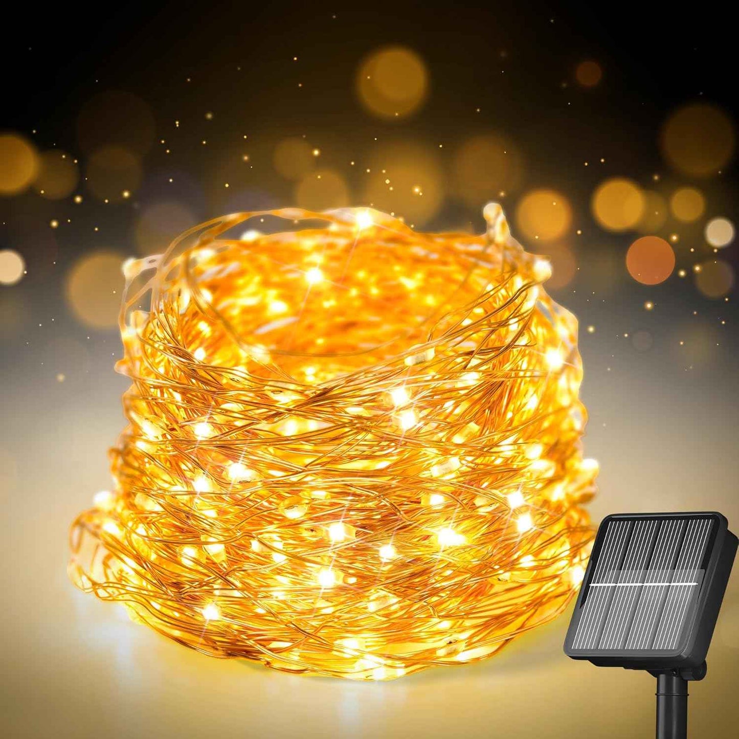 LUMENAIR Solar Fairy Lights – Waterproof 200 LED String Lights for Pergola Garden and Outdoor Dining Setup