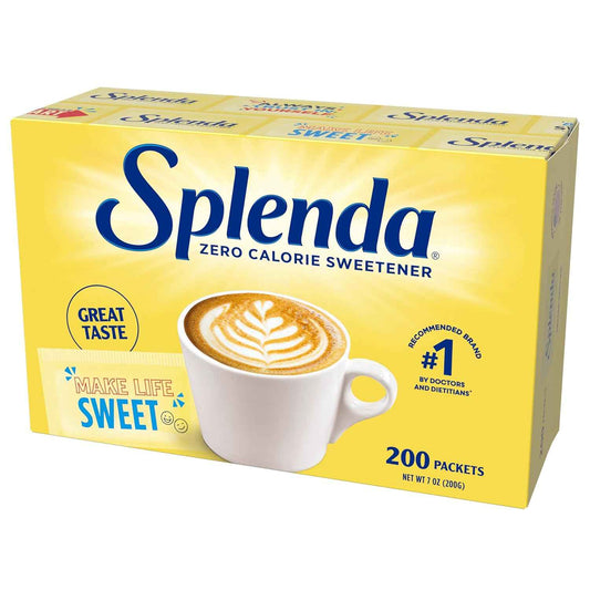 SPLENDA Zero Calorie Sweetener Packets – Clutter-Free Pantry Upgrade, 200 Pre-Portioned Packets with No Measuring Spoons Needed