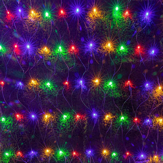 AWQ Warm White Net Lights 200 LED Plug-in for Cozy Bedroom Aesthetic, Window Glow and Living Room Mood Lighting