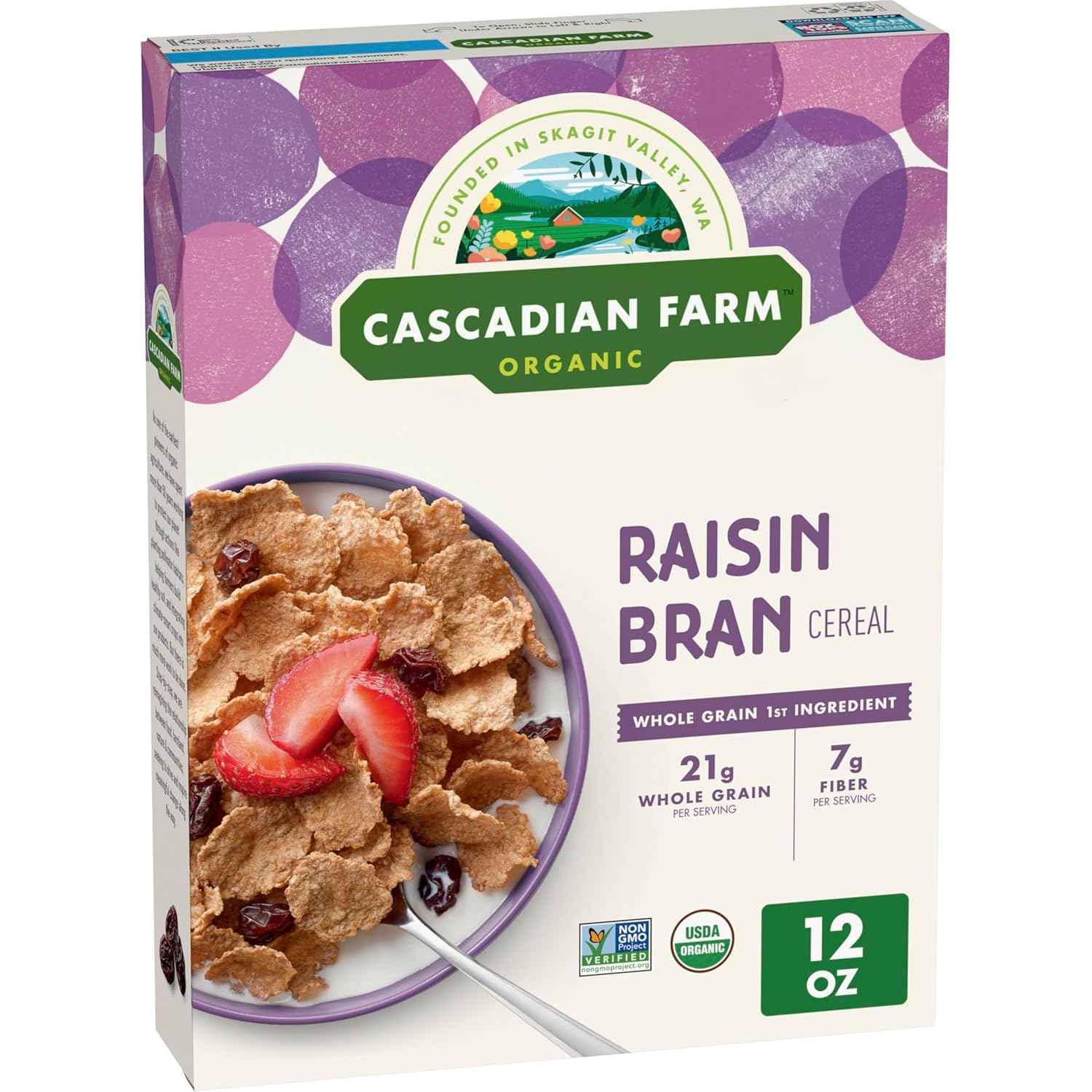 Cascadian Farm Raisin Bran Cereal – High-Fiber Breakfast Fuel for Focused Workdays