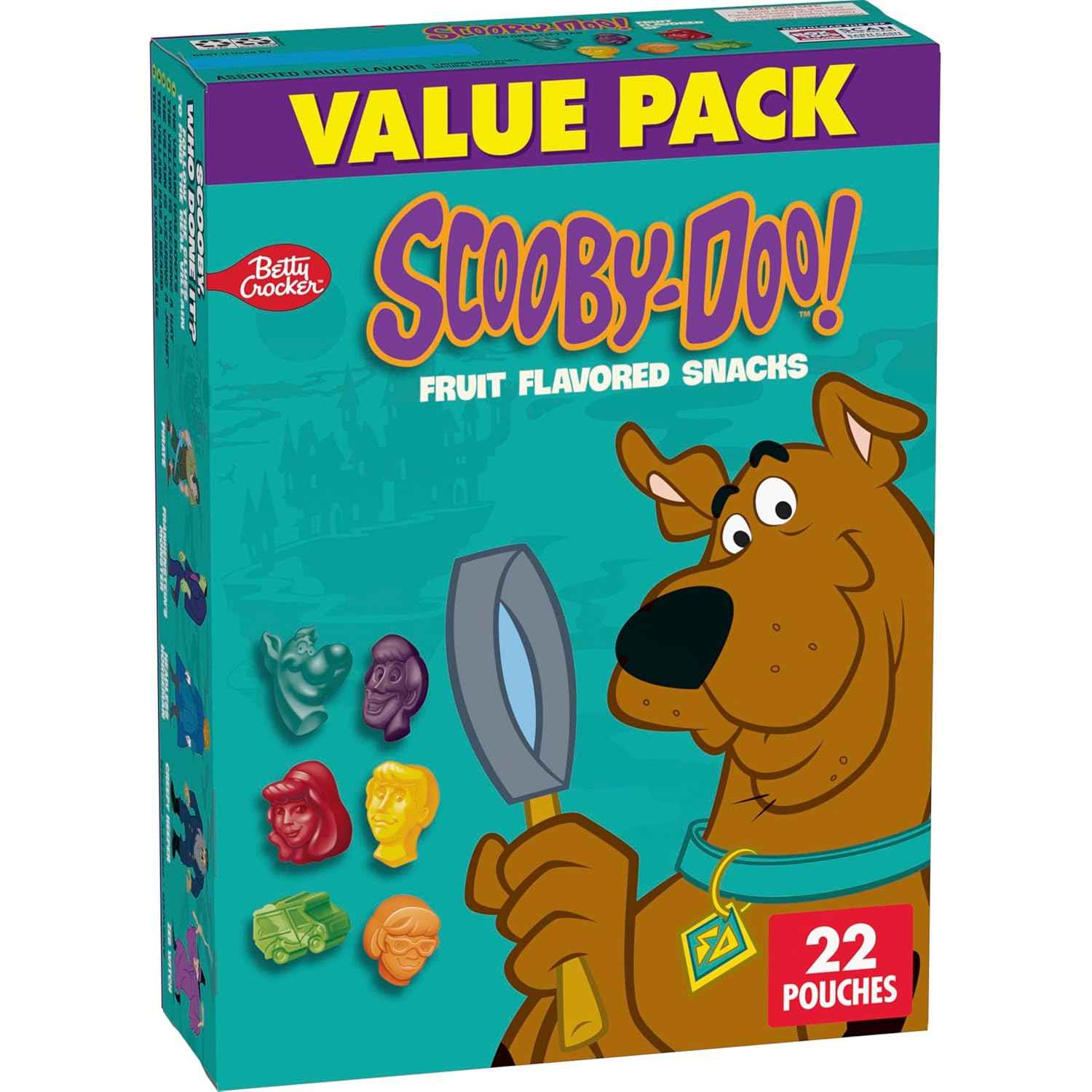 Scooby-Doo Fruit Flavored Snacks Gluten Free 22 Ct Bulk Snack Pack for Kids Lunches After School and Sports