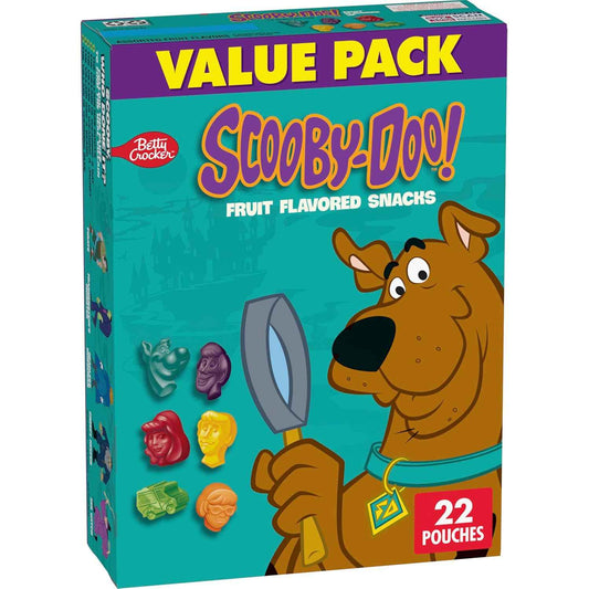 Scooby-Doo Fruit Flavored Snacks Gluten Free 22 Ct Bulk Snack Pack for Kids Lunches After School and Sports