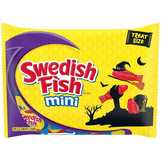 SWEDISH FISH Mini Soft Chewy Candy, 22 Choking-Safe Trick or Treat Bags for Young Kids