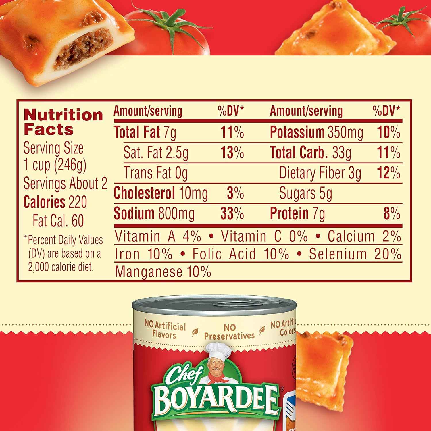 Chef Boyardee Beef Ravioli 15 oz Cans – Throwback Comfort Food Gift Basket Add-On for the 80s and 90s Kid