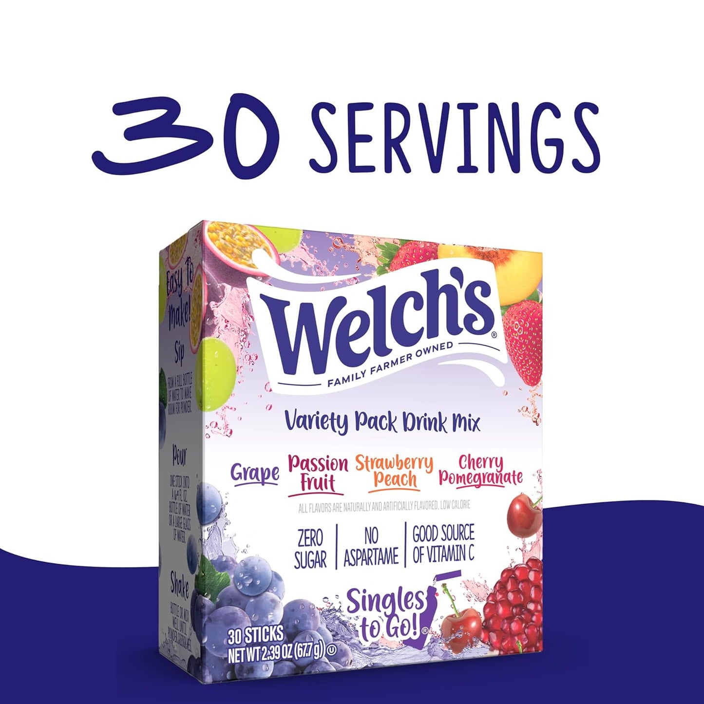 Singles_To_Go_Variety_Pack,_Watertok_Powdered_Drink_Mix,_Includes_4_Flavors,_Grape,_Passion_fruit,_Strawberry_Peach,_Cherry_Pomegranate,_1_Box_(30_Servings)