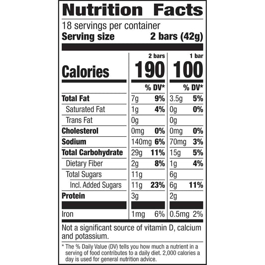 Nature Valley Crunchy Oats 'n Honey Granola Bars – Desk Drawer Snack for Office and Commuters, 48 Bars in 24 Pouches