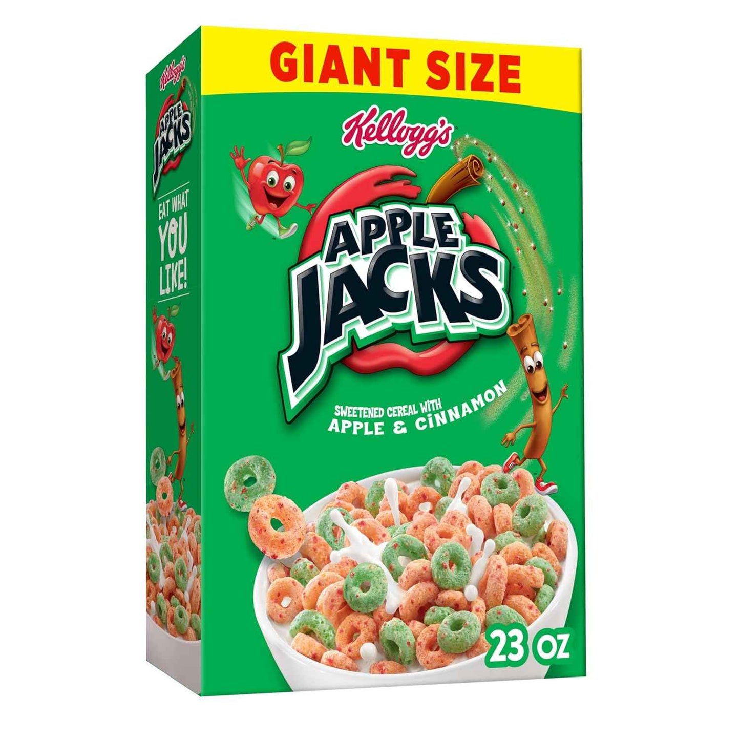 Kellogg's Apple Jacks Breakfast Cereal – Kosher Pareve Whole Grain Bowl for Mindful Mornings, 23oz Box