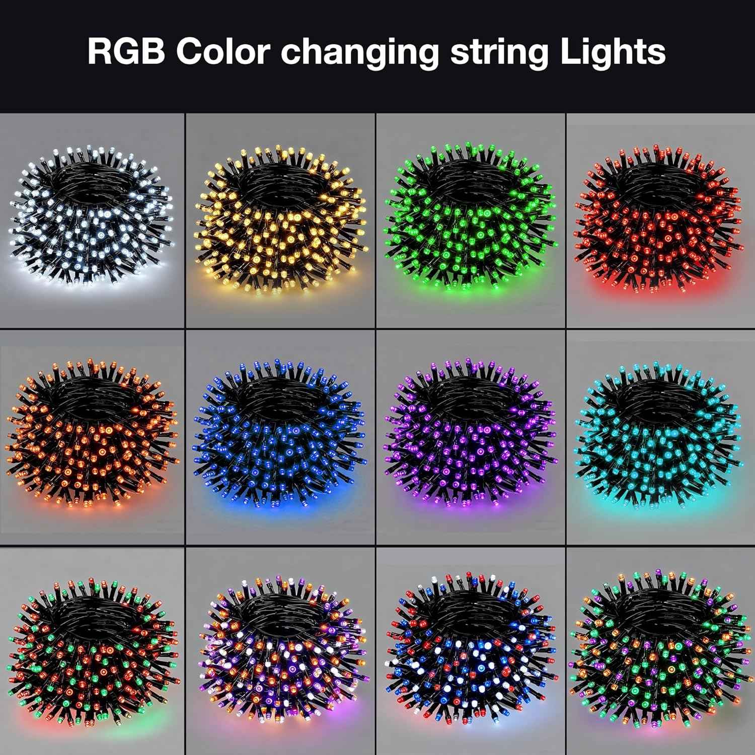 Brightown RGB String Lights 98.4ft – Thoughtful Housewarming Gift for Women and Men with Remote, Timer & Music Mode