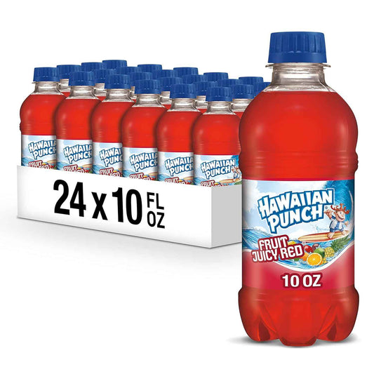 Hawaiian Punch 10oz Bottles 24 Pack – Portable Juice Drink for Picnics, Coolers, and Road Trip Cup Holders