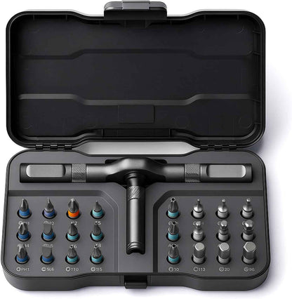 VMAN Ratchet Screwdriver Set – Clutter-Free Tool Drawer Solution, Single Compact Multi-Driver