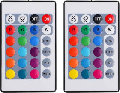 SUPERNIGHT 24-Key RGB Remote – Minimalist Apartment Lighting Controller, Single Compact Dimmer for Clutter-Free LED Strip Setups