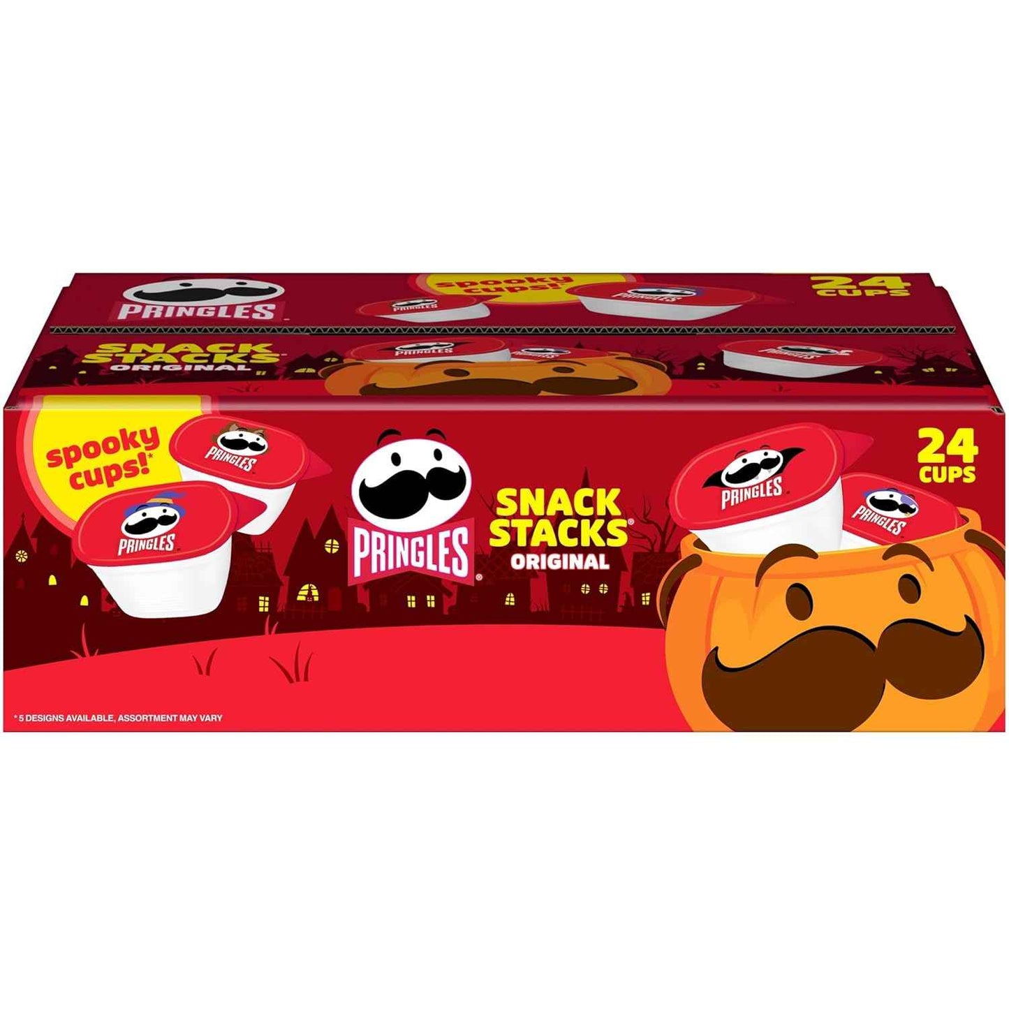 Pringles Halloween Snack Stacks – Portable Original Potato Crisp Cups for Pumpkin Patch Outings, Haunted Hayrides and Fall Road Trips