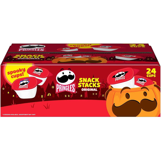 Pringles Halloween Snack Stacks – Portable Original Potato Crisp Cups for Pumpkin Patch Outings, Haunted Hayrides and Fall Road Trips
