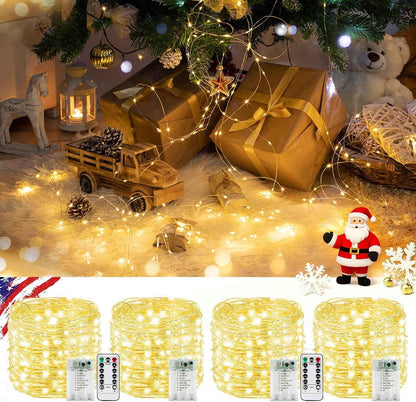 Brightown 240LED Battery Fairy Lights – Clean Warm White String Lights for Uncluttered Scandinavian & Japandi Spaces
