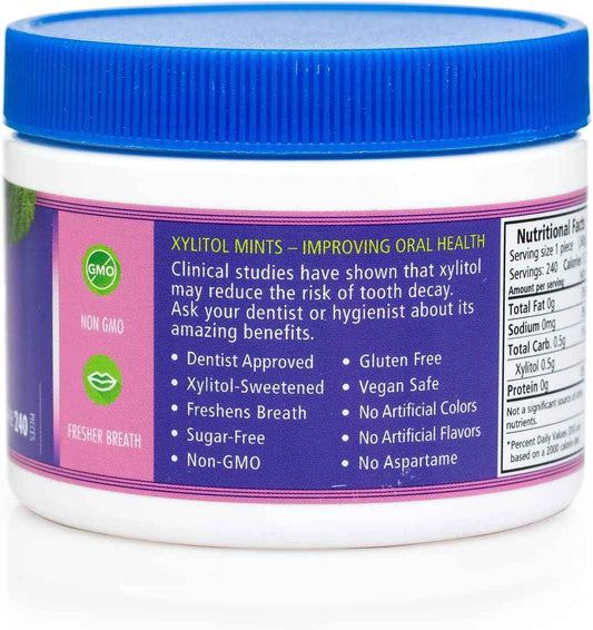 Spry Berry Blast Xylitol Mints – Choking-Safe Sugar-Free Candy for Children and Seniors, Bulk Oral Care