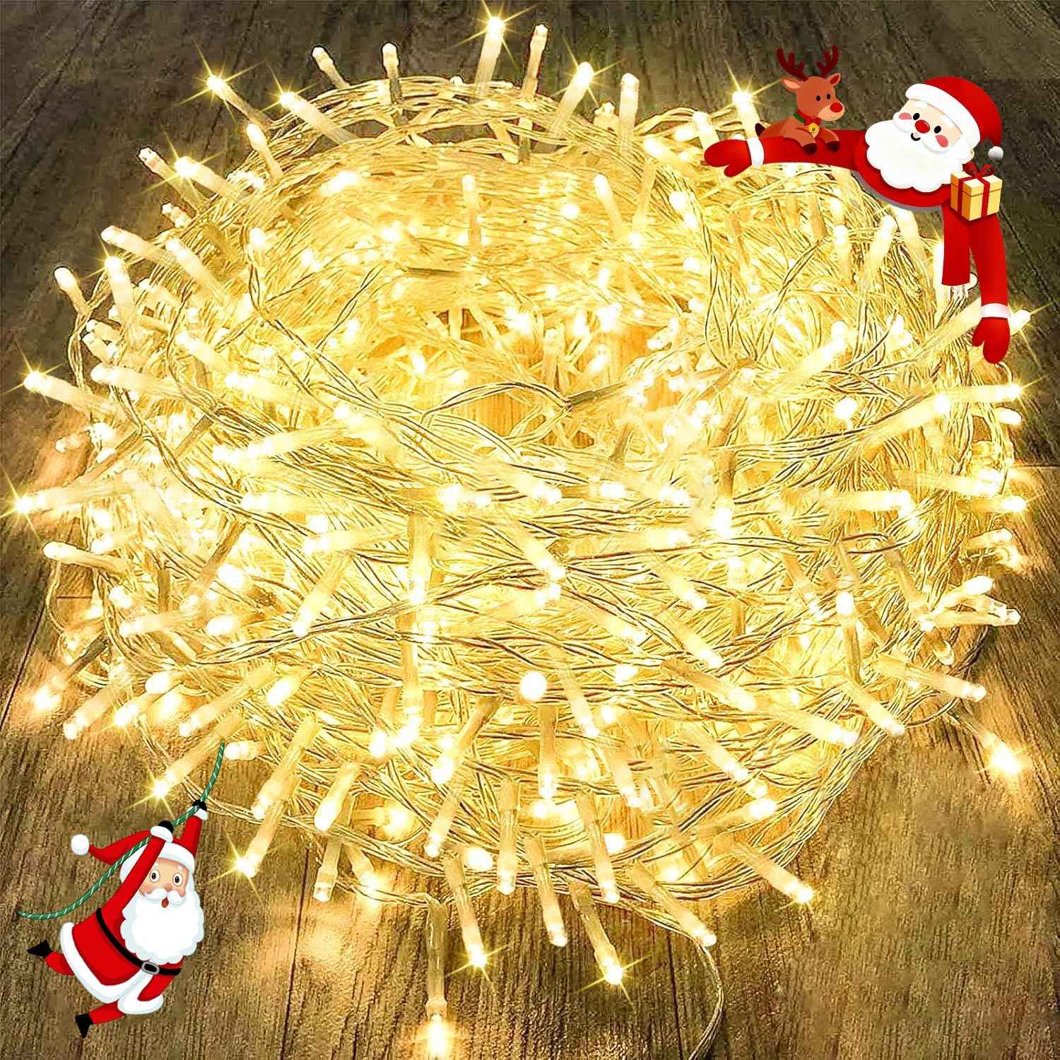 Brightown 240LED String Lights 88ft Clear Wire, Single-Strand Minimalist Fairy Lights for Uncluttered Bedrooms & Neutral Spaces