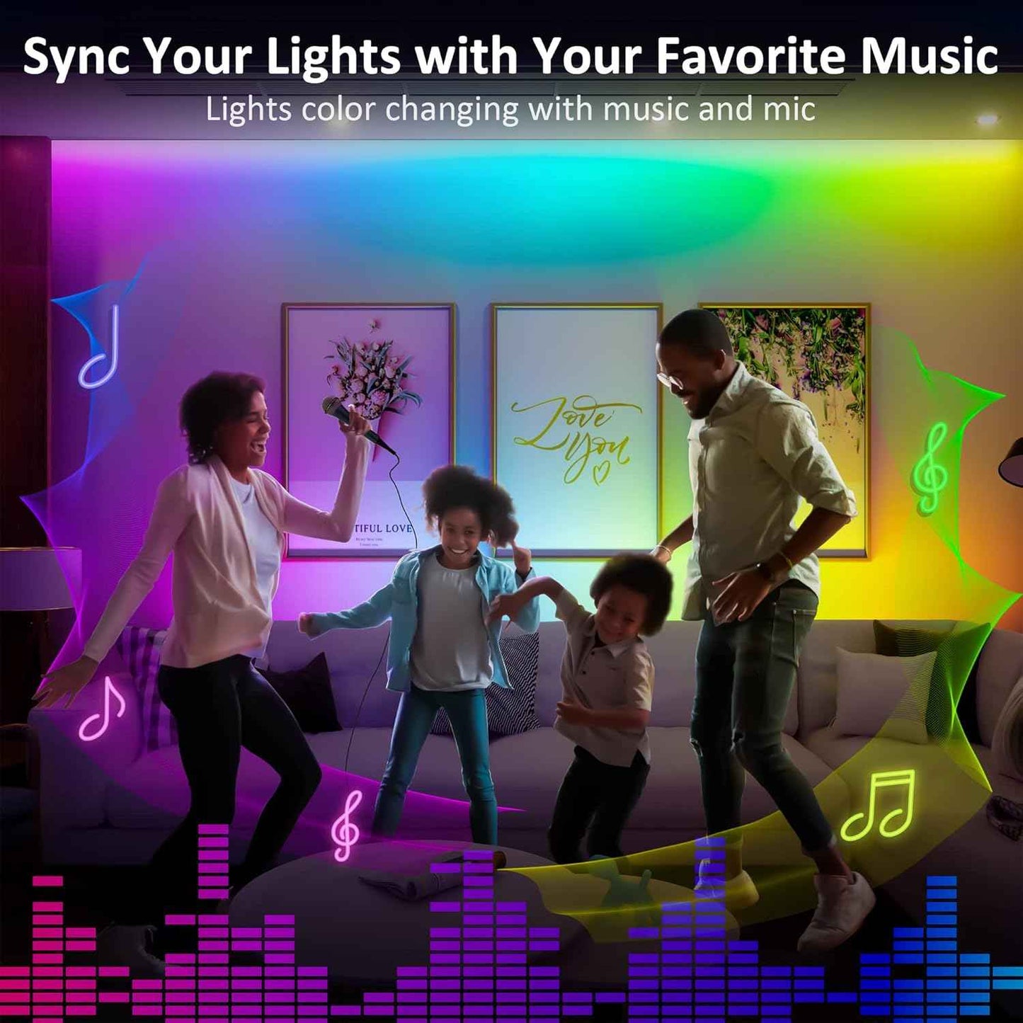 Aulanto RGB Cabinet Lights, Creative Housewarming Gift for Couples Who Love Ambient Home Lighting