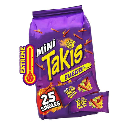 Takis Mini Bite Size Chips – Birthday Party Favor Bag Stuffer and Piñata Filler, Assorted Hot Snack Pack