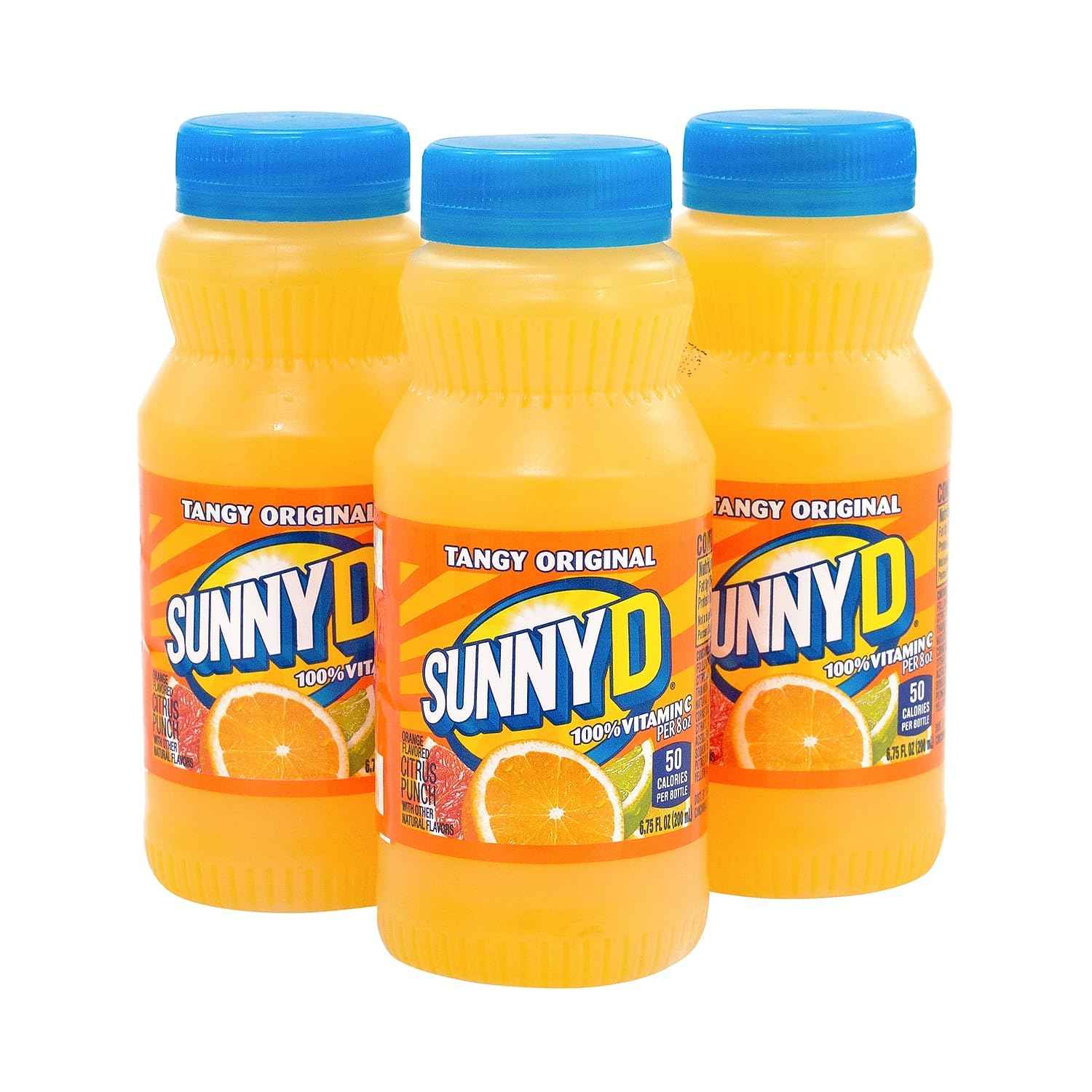 Sunny D Tangy Original Citrus Punch – Fun Nostalgic Gift Pack for the OJ Lover in Your Life, 24-Pack