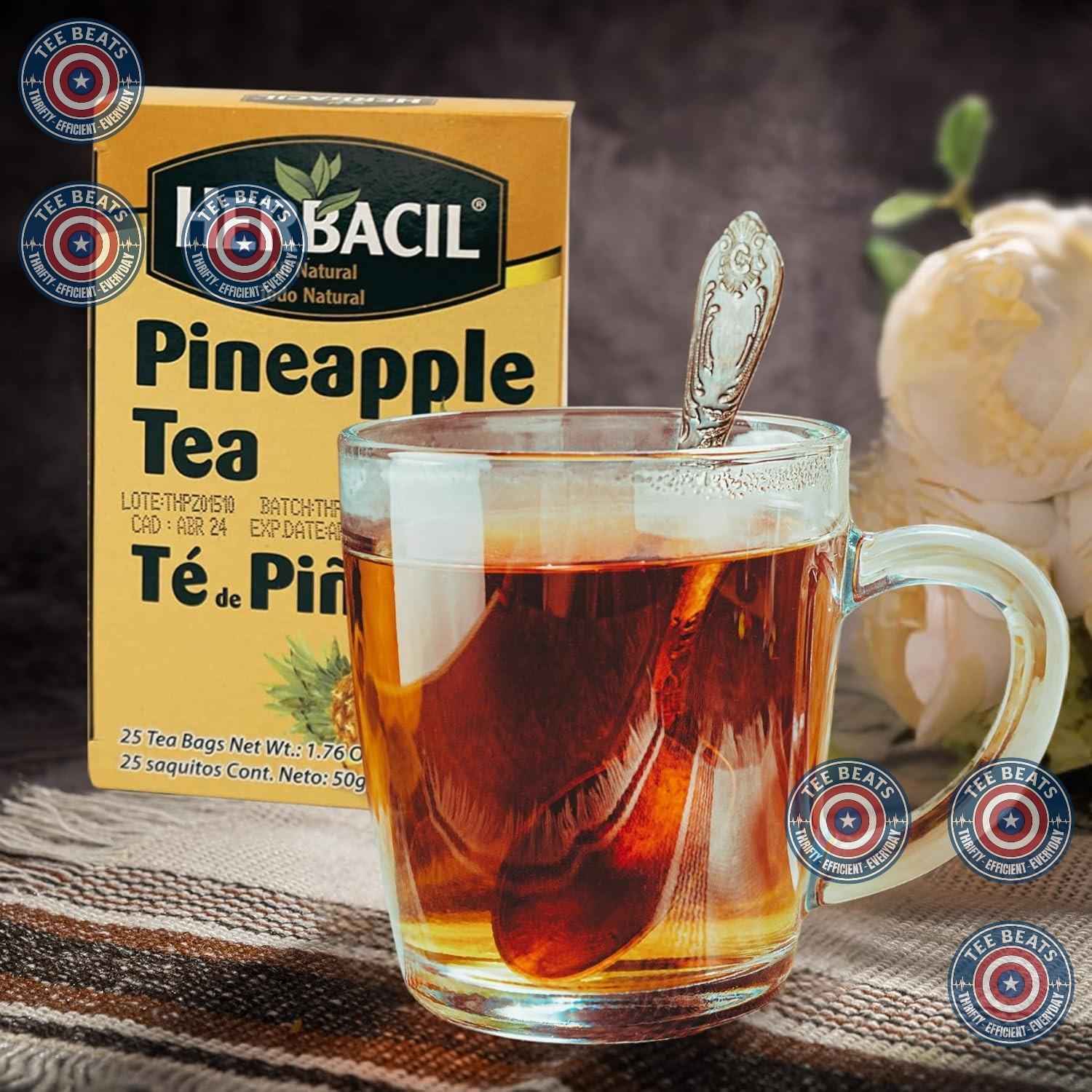 Herbacil Pineapple Tea – Caffeine-Free Herbal Infusion for Evening Wind-Down Ritual and Mindful Self-Care