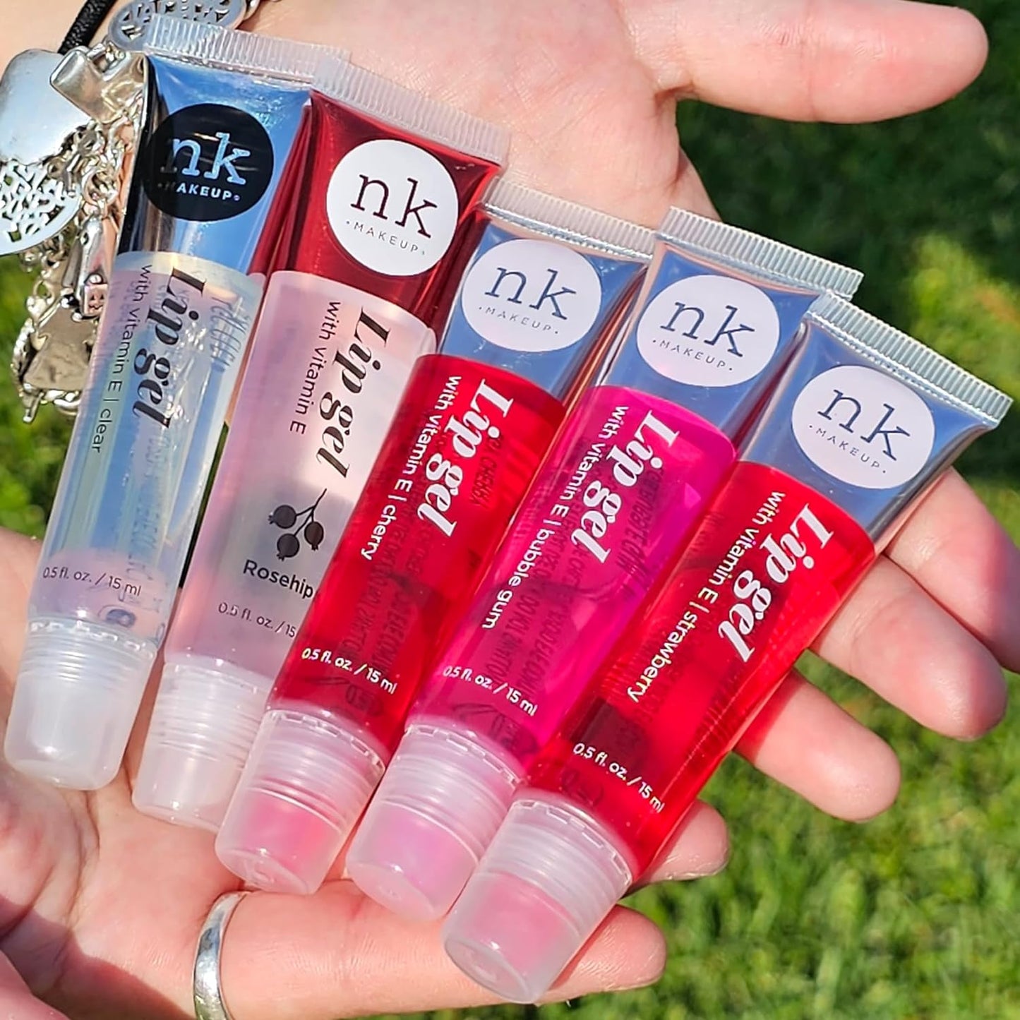 NICKA_K_NEW_YORK_VARIETY_SET_OF_5_NK_Hydrating_Lip_Gel_-_Vitamin_E_(Clear,_Rosehip_Oil,_Bubble_Gum,_Cherry,_Strawberry)_Skincare_Comfort