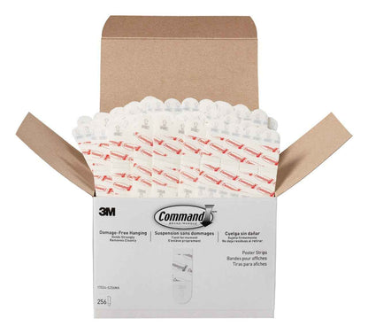 Command Poster Strips 256 Pack – Minimalist Wall Hanging, Clean Damage-Free Mounting for Posters