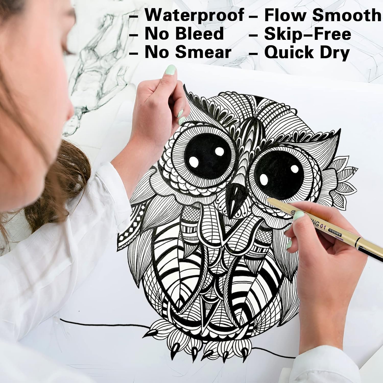 Micro_Fineliner_Drawing_Art_Pens:_12_Black_Fine_Line_Waterproof_Ink_Set_Artist_Supplies_Archival_Inking_Markers_Liner_Professional_Paintmarkers_Sketch_Outline_Anime_Sketching_Watercolor_Zentangle_Gift_Stuff