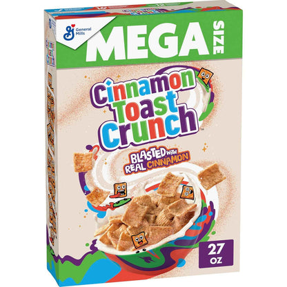 Cinnamon Toast Crunch Shelf-Stable Cinnamon Cereal, 27 oz for Fast-Paced Morning Routines