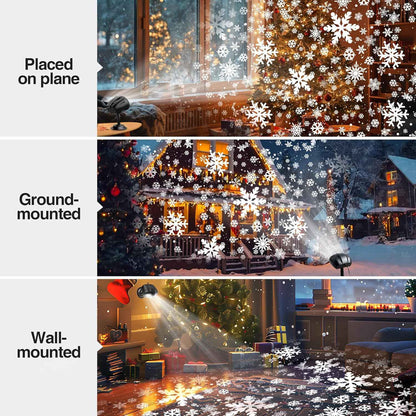 HolidaySnow Indoor Snow Projection Light – Cozy Winter Aesthetic for Living Room & Entryway, 15W LED with Adjustable Focus