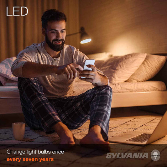 SYLVANIA ECO LED A19 60W Equivalent – Soft White Frosted Bulb for Cozy Living Room Ambiance and Bedroom Decor Accent Lamps
