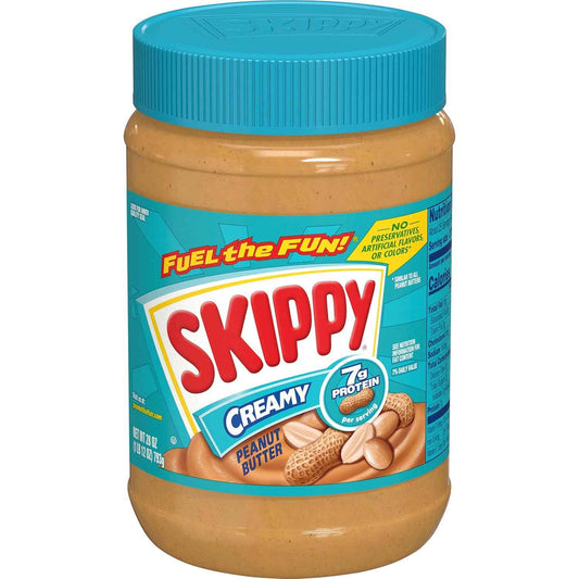 SKIPPY Peanut Butter Creamy Spread for Playroom Snack Time and School Lunch Packing, 28 Ounce
