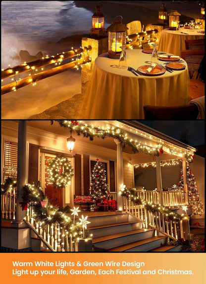 Brightown Fairy Lights – Cozy Housewarming Present for Mom, 100 LED Connectable Patio String Lights Warm White