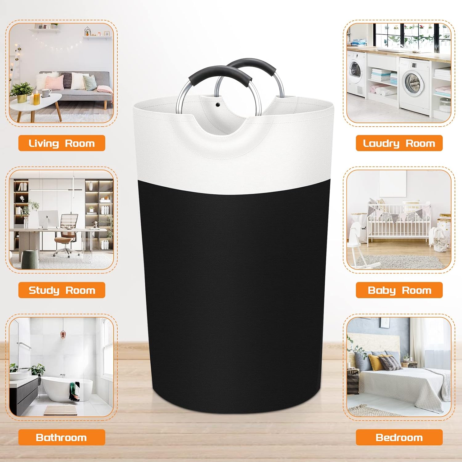 BlissTotes_Laundry_Basket,_Laundry_Hamper,_Collapsible_Laundry_Baskets,_Dirty_Clothes_Hamper,_Waterproof_with_Foam_Protected_Aluminum_Handles_for_College_Dorm,_Family