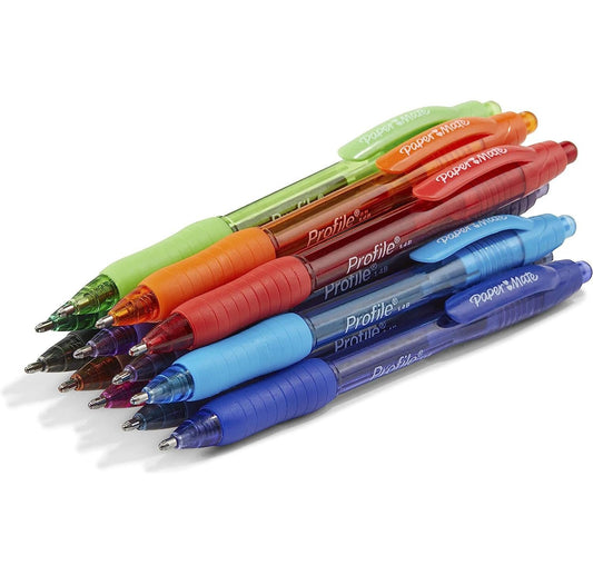 Paper_Mate_Profile_Retractable_Ballpoint_Pens,_Bold_1.4mm,_Assorted_Colors,_12_Count