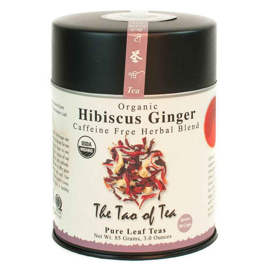The Tao of Tea, Hibiscus Ginger Tea, Loose Leaf – Polished Housewarming Gift for Tea Lovers, 3 oz Tin