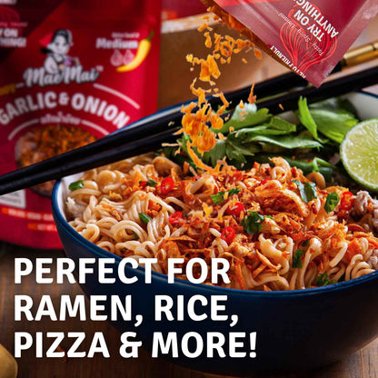 MaeMai Medium Spice Crispy Thai Onion & Garlic Flakes - Thoughtful Gourmet Food Gift for Spice Lovers and Home Chefs